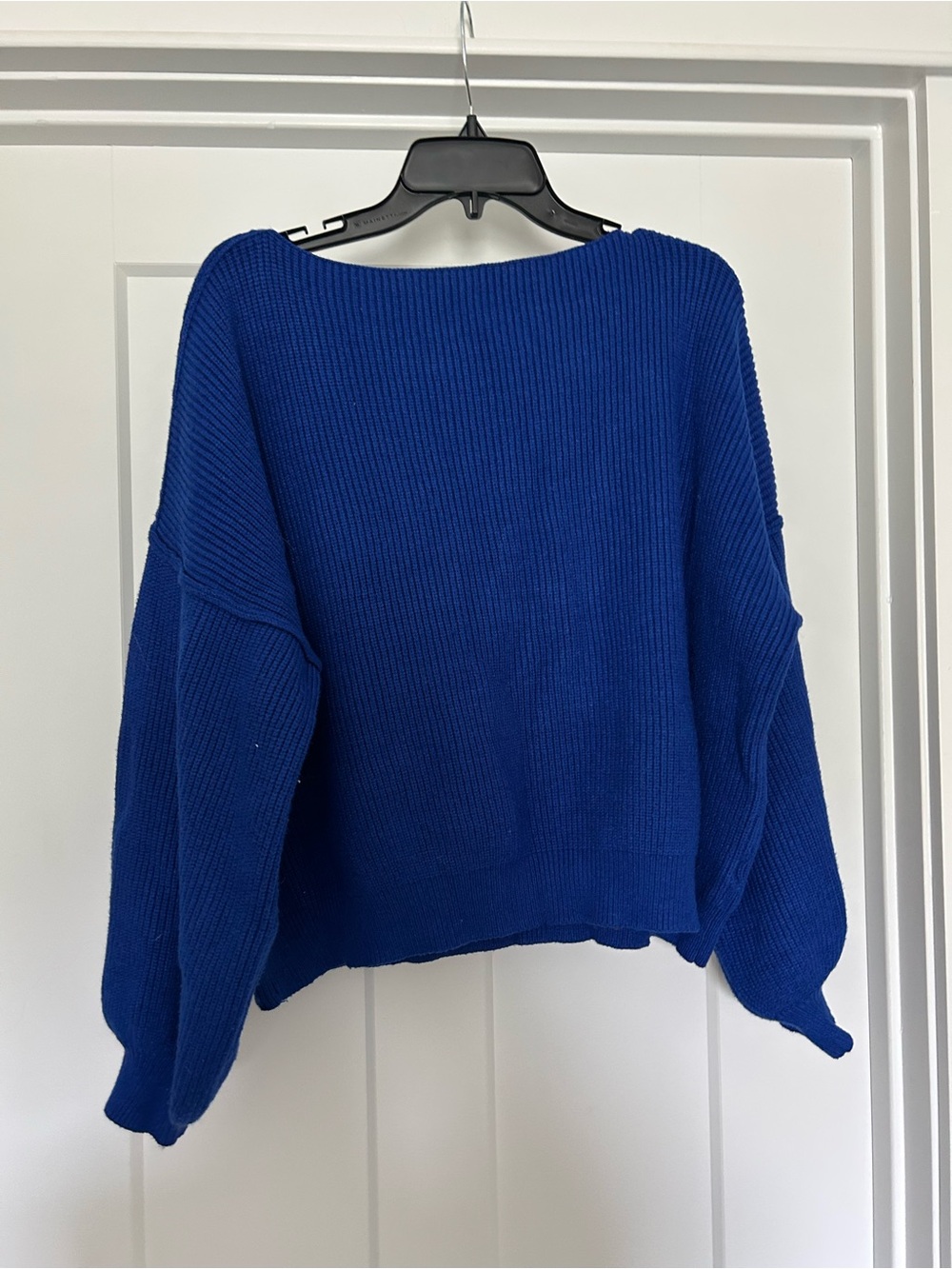 Men's Crewneck Ribbed Sweater in Royal Blue